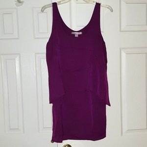Forever 21 Sleeveless Convertible Mini Dress/Blouse Purple Jrs Size M…